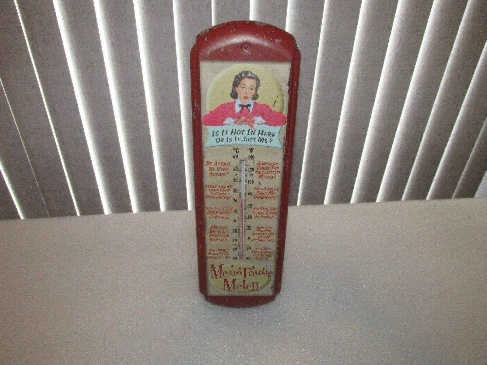 Menopause Meter Thermometer Novelty Gift Funny vintage style RARE