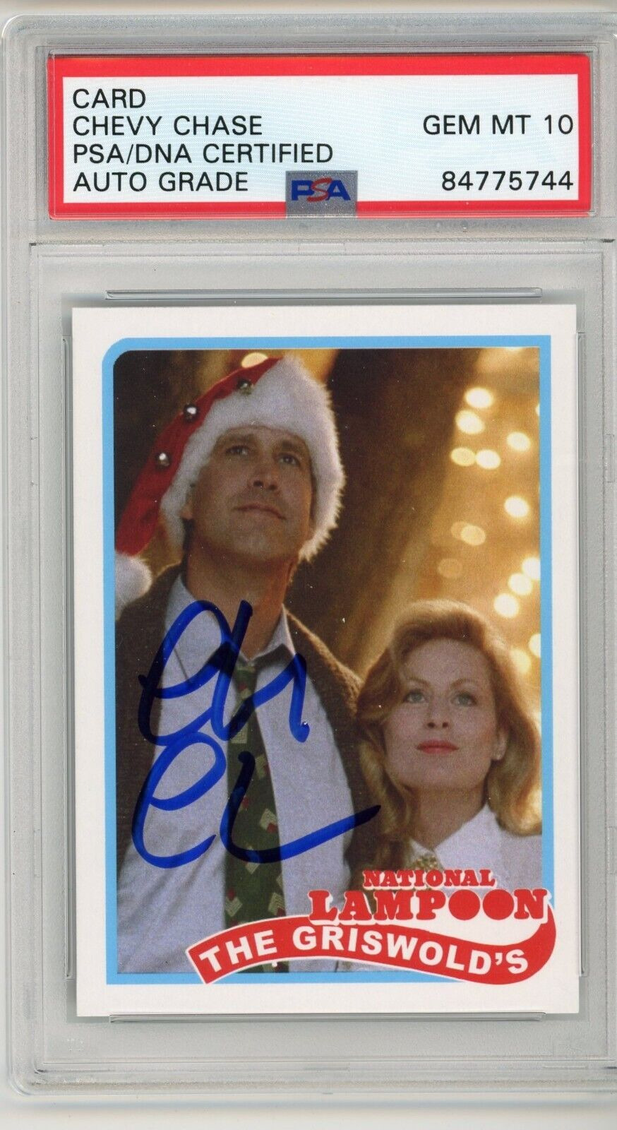 Chevy Chase PSA 10 PSA/DNA Auto Clark Griswold Christmas Vacation NO BEVERLY