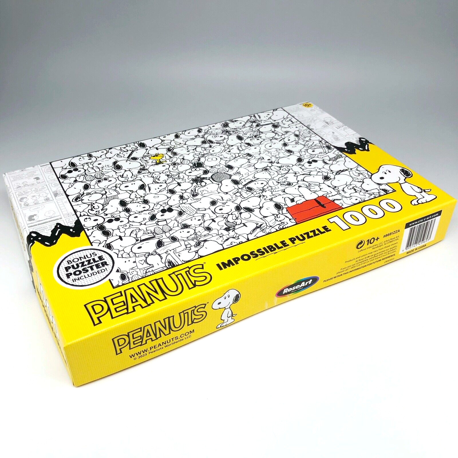 Peanuts Everything Snoopy 1000 Pieces Impossible Puzzle Poster Roseart NEW 2023
