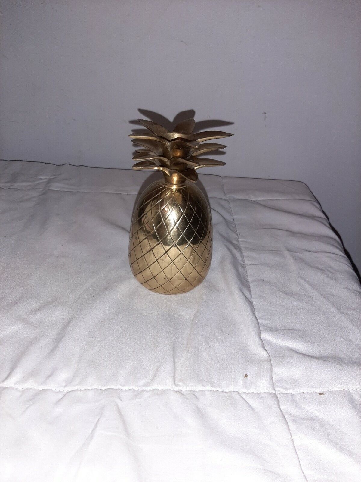 Vintage brass bell pineapple candle holder 5\