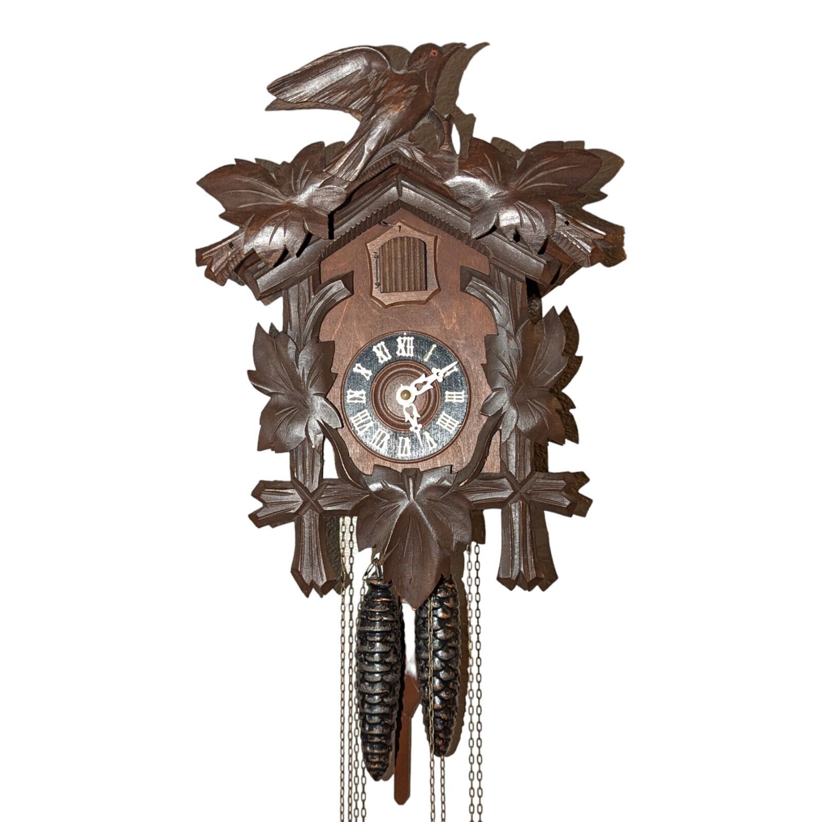 ✨ Vintage Wood Cuckoo Clock Black Forest Made In Germany Needs Serviced