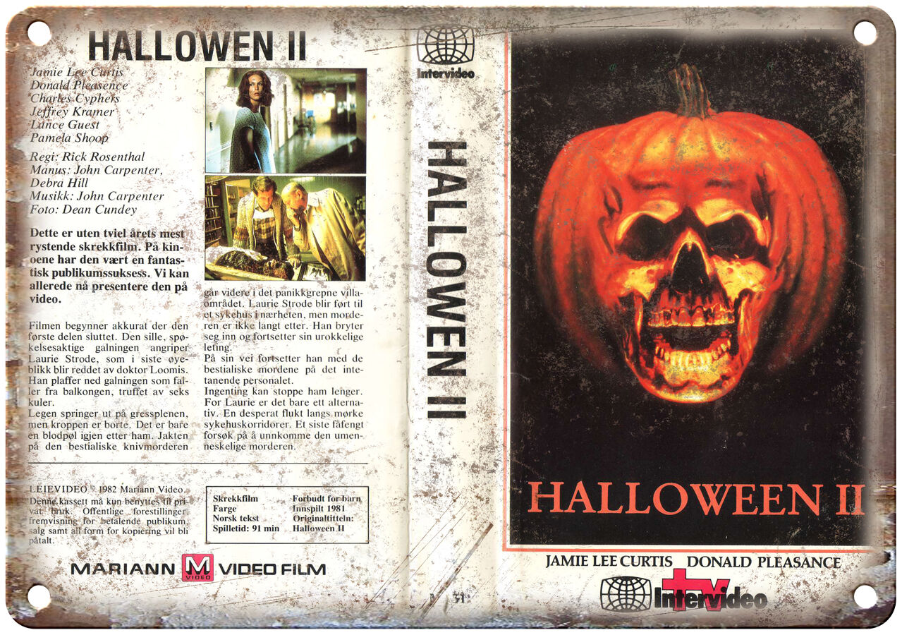 1981 - Halloween II Movie VHS Cover 12