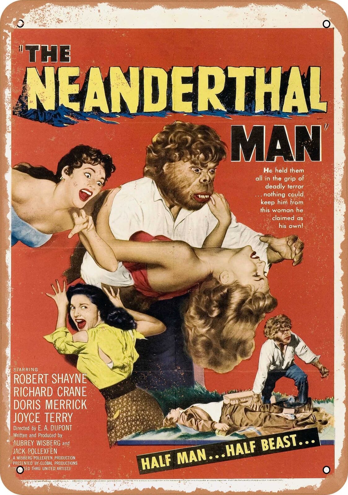 Metal Sign - Neanderthal Man (1953) - Vintage Look