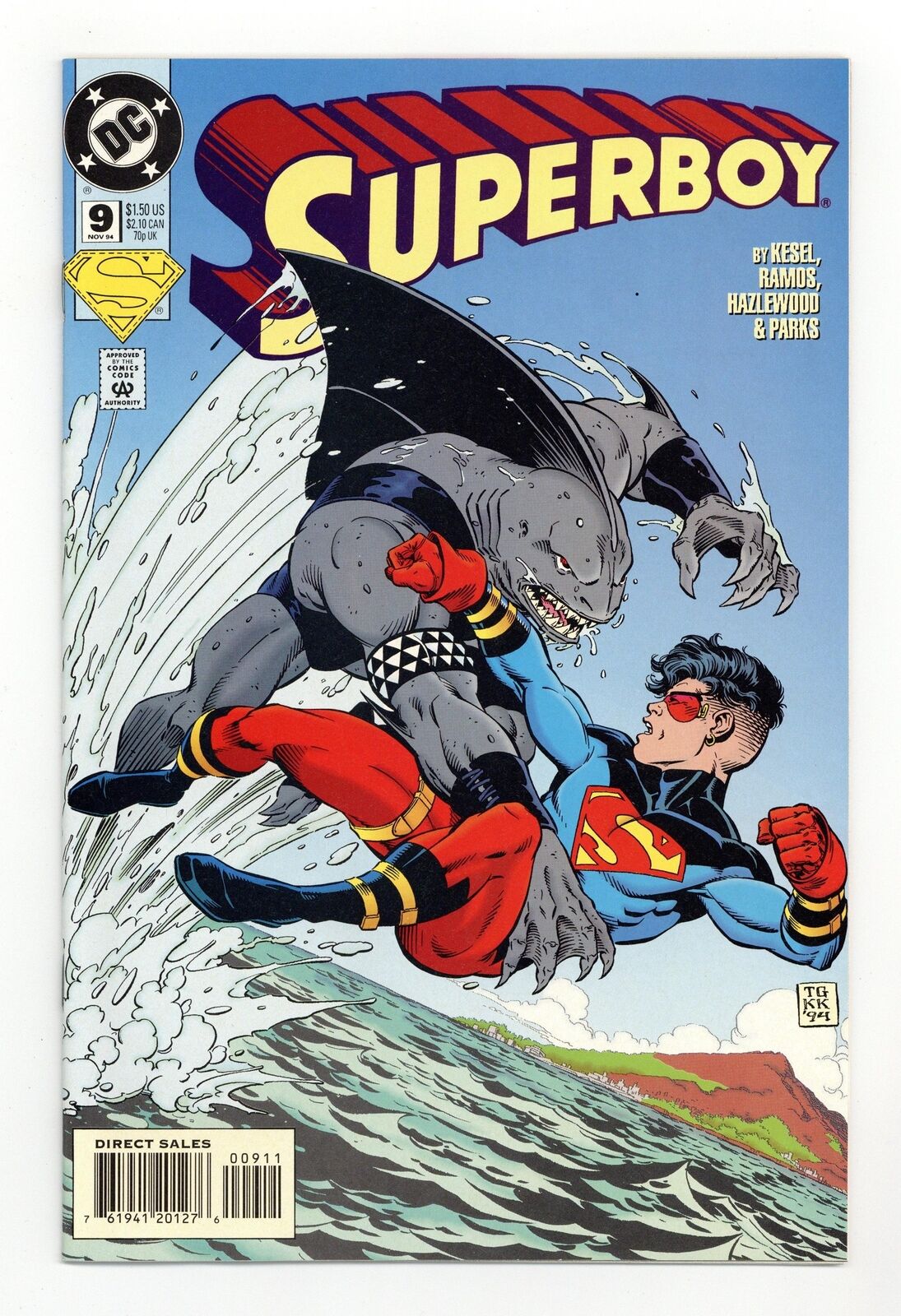 Superboy #9D VG+ 4.5 1994 1st full app. King Shark