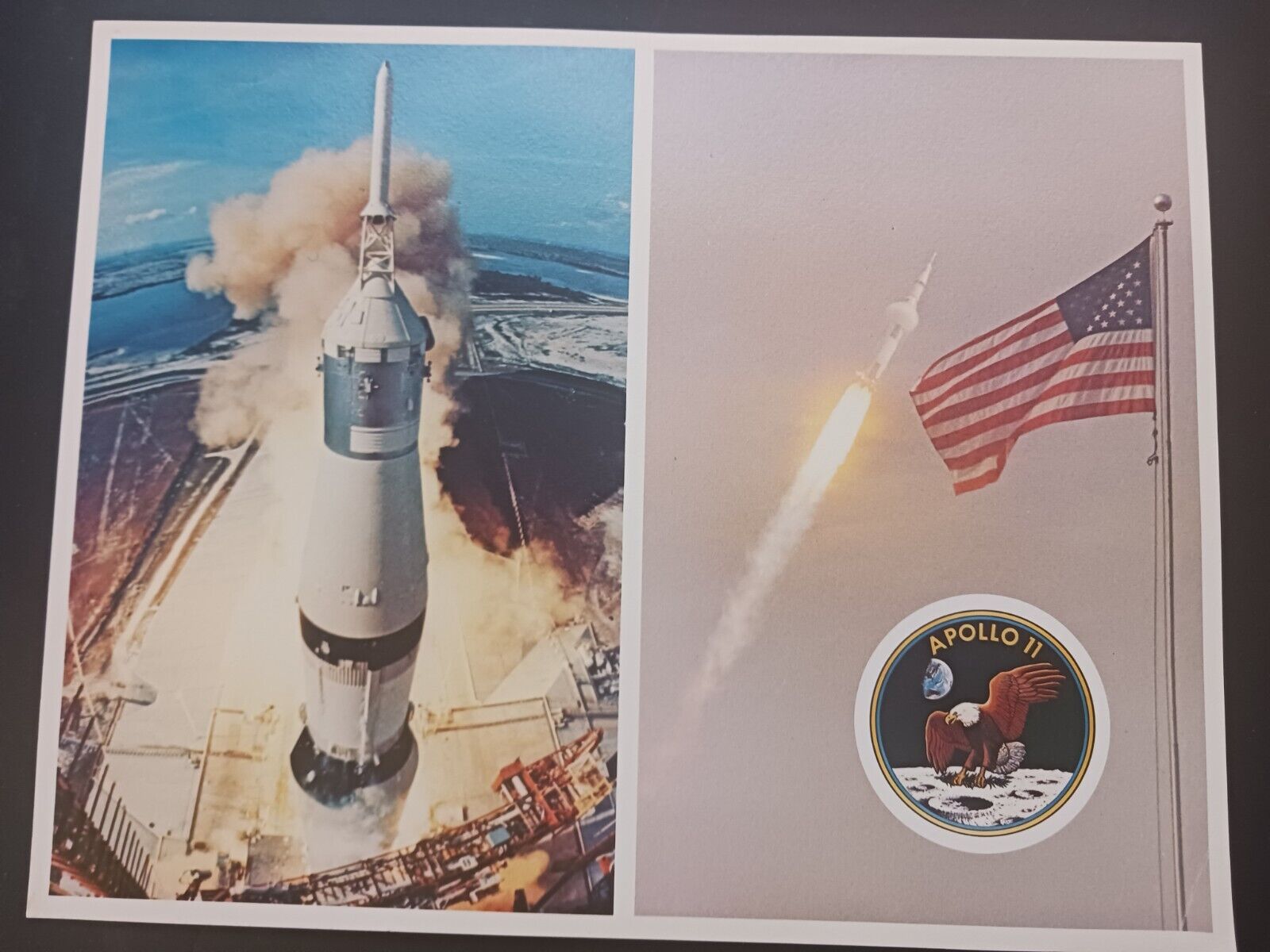Apollo 11 Photo's 11 x 14 Vintage early 1970's. NASA approved Space arts Florida