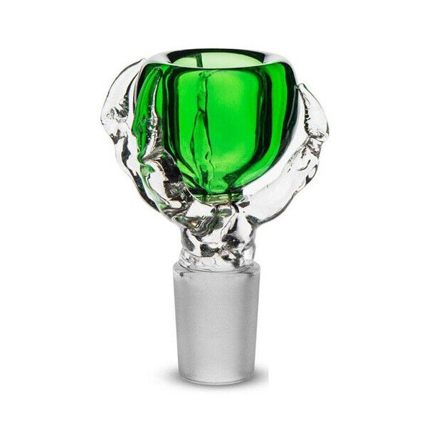 18mm Male Green DRAGON CLAW GLASS Slide Bowl Water Pipe Hookah w/ 