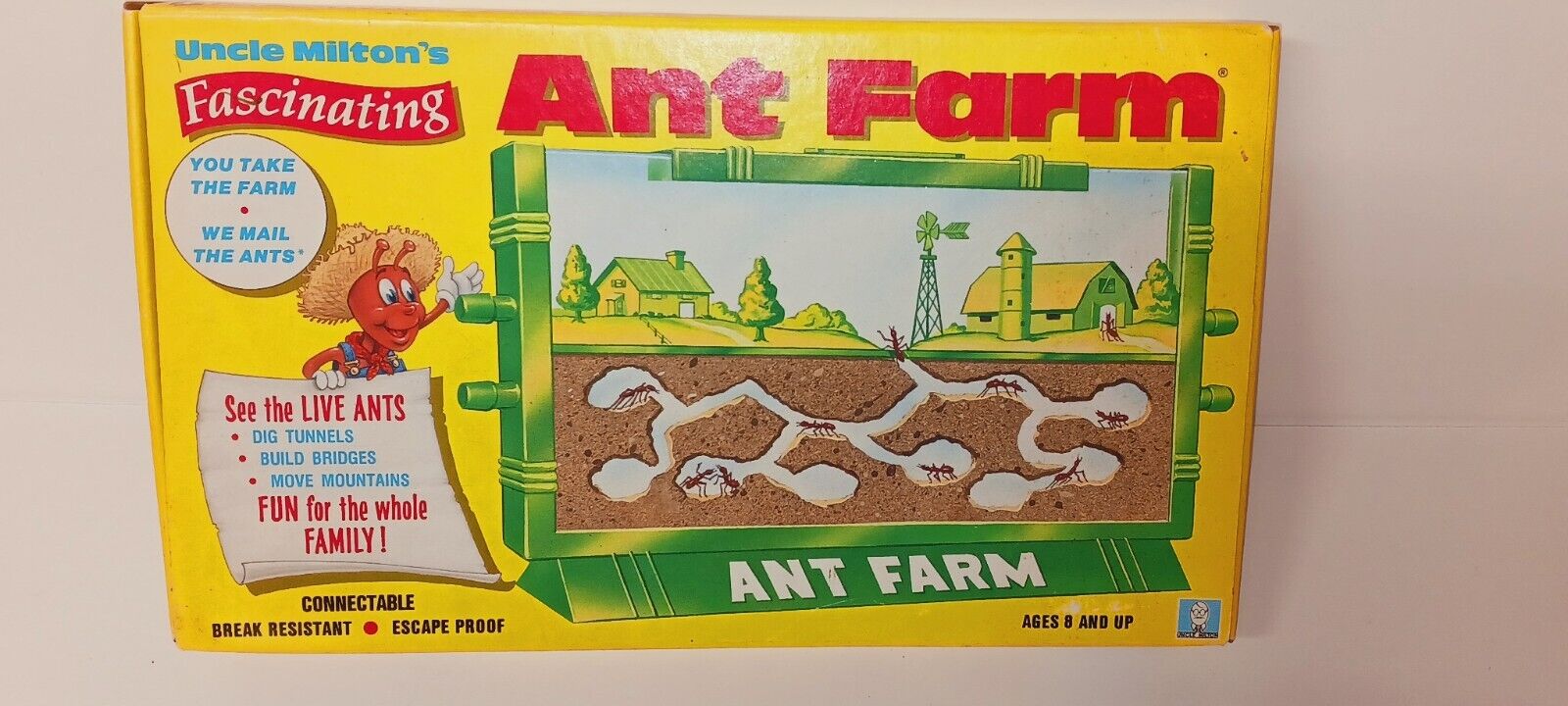 Vintage 1979 Uncle Milton’s Fascinating Ant Farm New Unused Open Box 