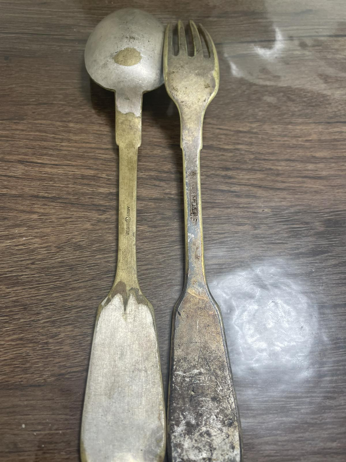 Spoon and fork from the Wehrmacht period 1935-1945. WWII WW2