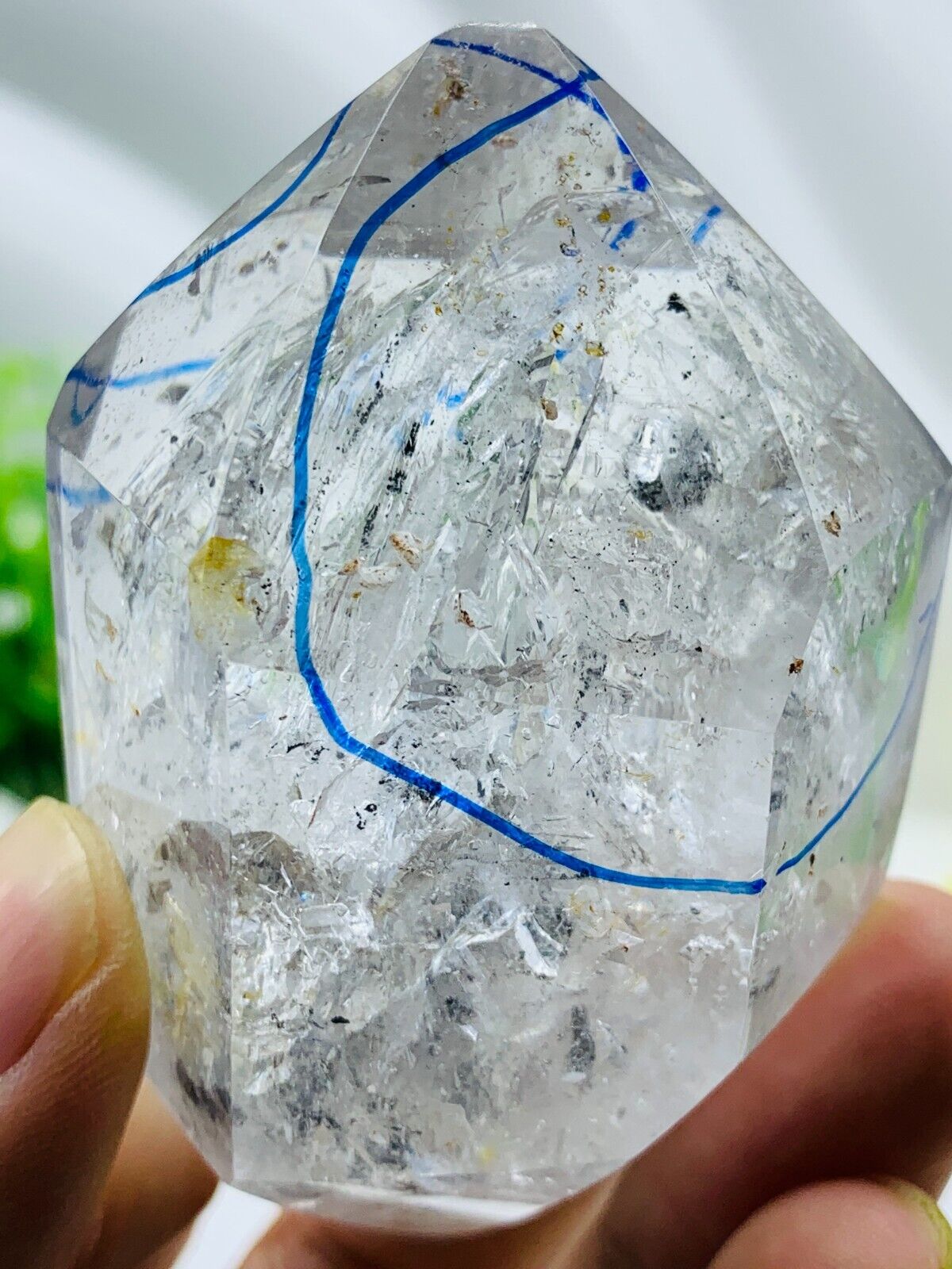 TOP Herkimer Diamond Crystals Enhydro GEM & Many Big moving water droplets 142g