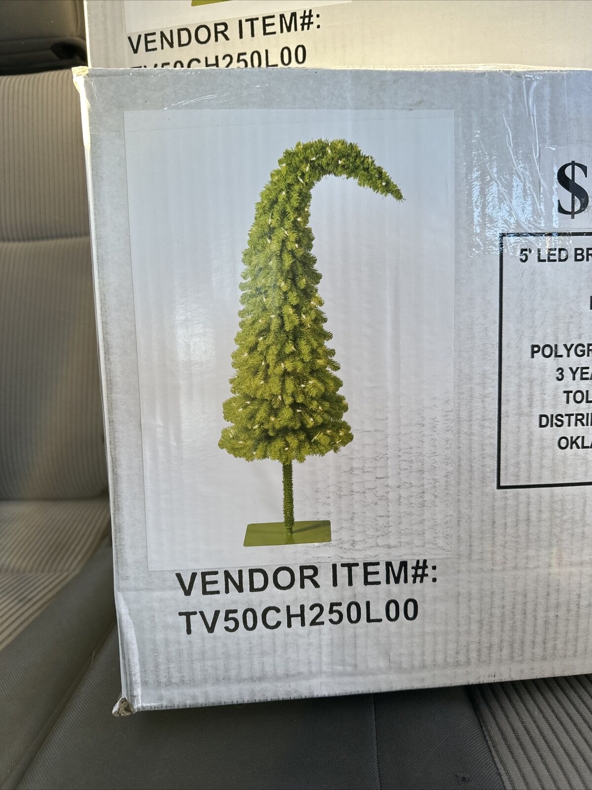 Hobby Lobby Whimsical Grinch Christmas Tree 5' LED Bright Green Indoor ✅🆕🎄
