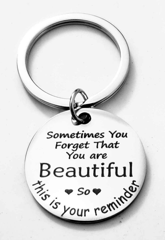 You're Beautiful Reminder Keychain