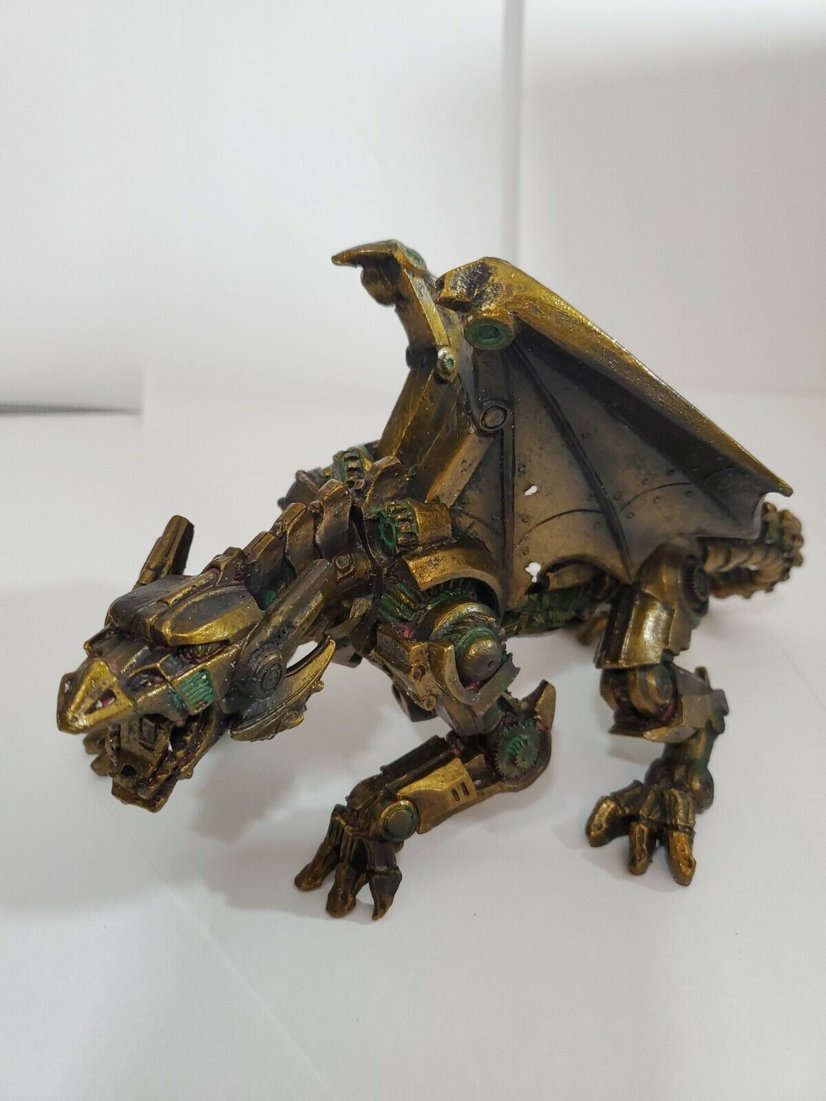 Dragon Figure Sculpture Steampunk Inspired Ferocious  Gearwork Robotic Machine