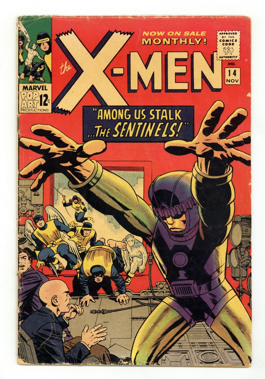 Uncanny X-Men #14 GD+ 2.5 1965 1st app. Sentinels