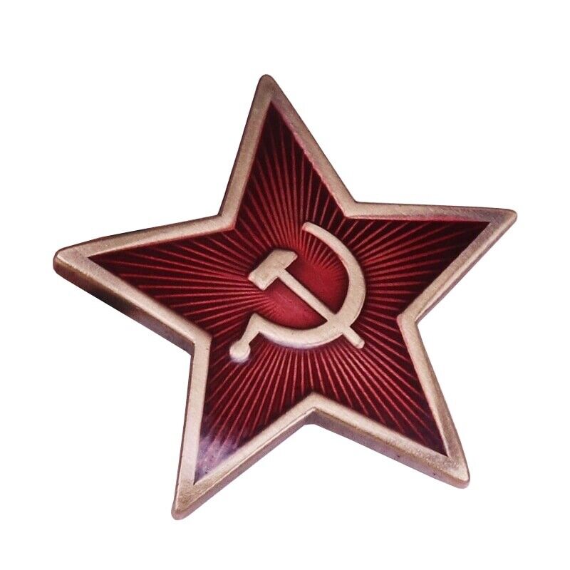 Soviet Union Russia Red Star Hammer Sickle Communist WW2 Pin Badge FREE UK POST