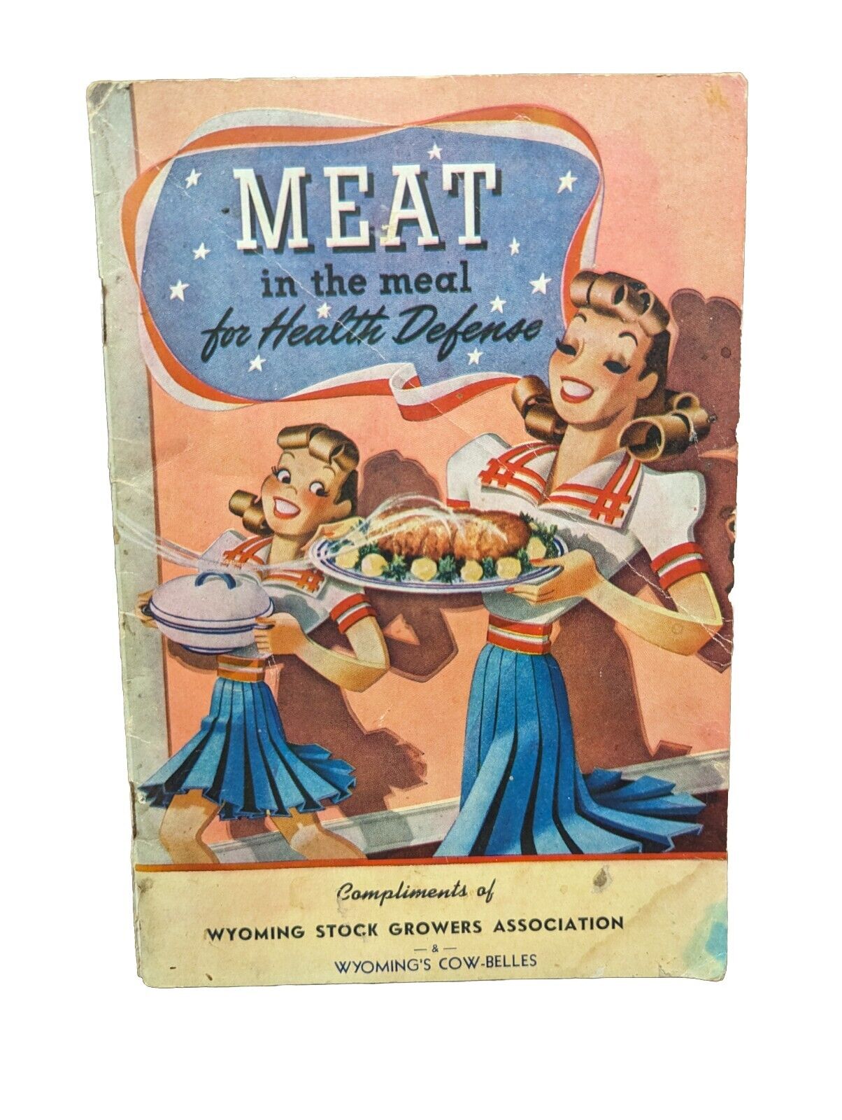 Vintage 1942 Meat in the Meal for Health Defense Recipe Cookbook John Howard
