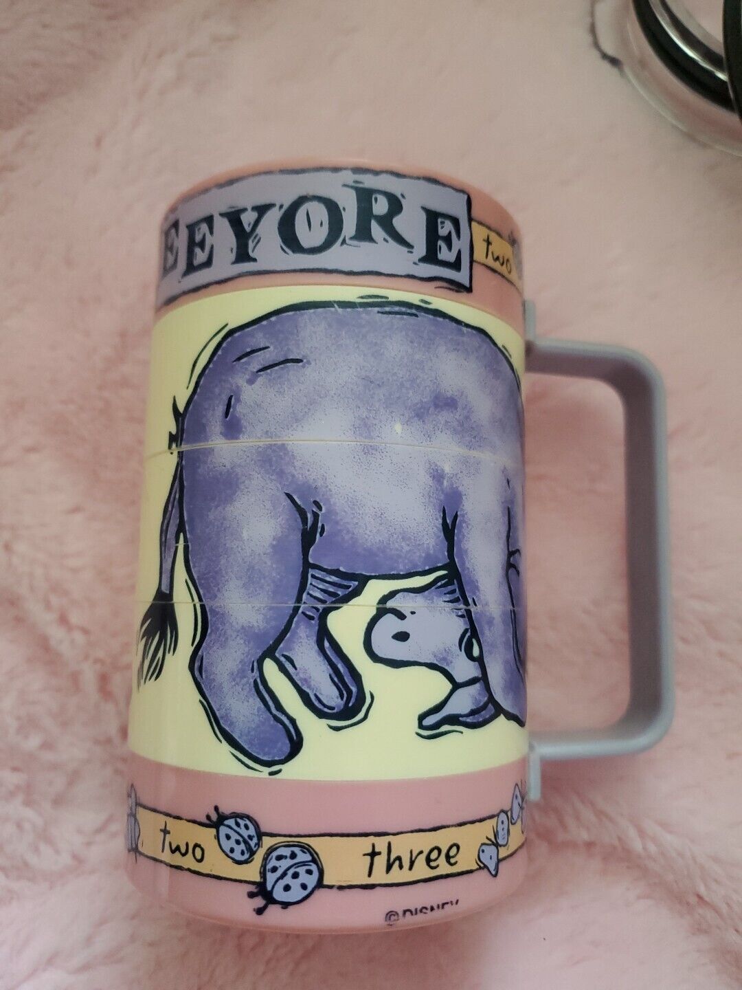 Vintage Disney Eeyore Twist Puzzle Swivel Mug Winnie the Pooh Elandia