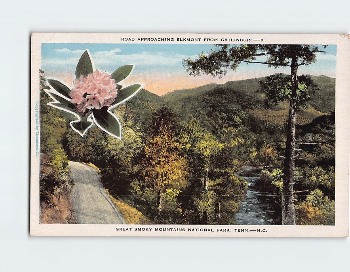 Postcard Road Approaching Elkmont to Gatlinburg Tennessee-North Carolina USA