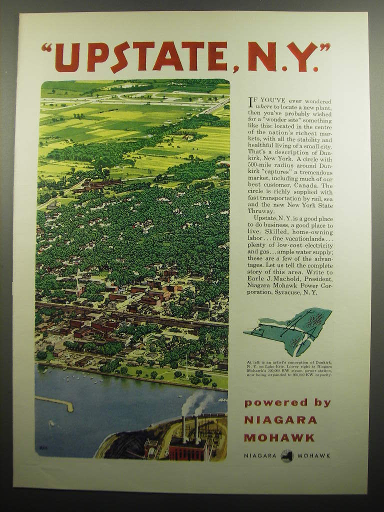 1957 Niagara Mohawk Power Advertisement - Dunkirk - Upstate, N.Y.