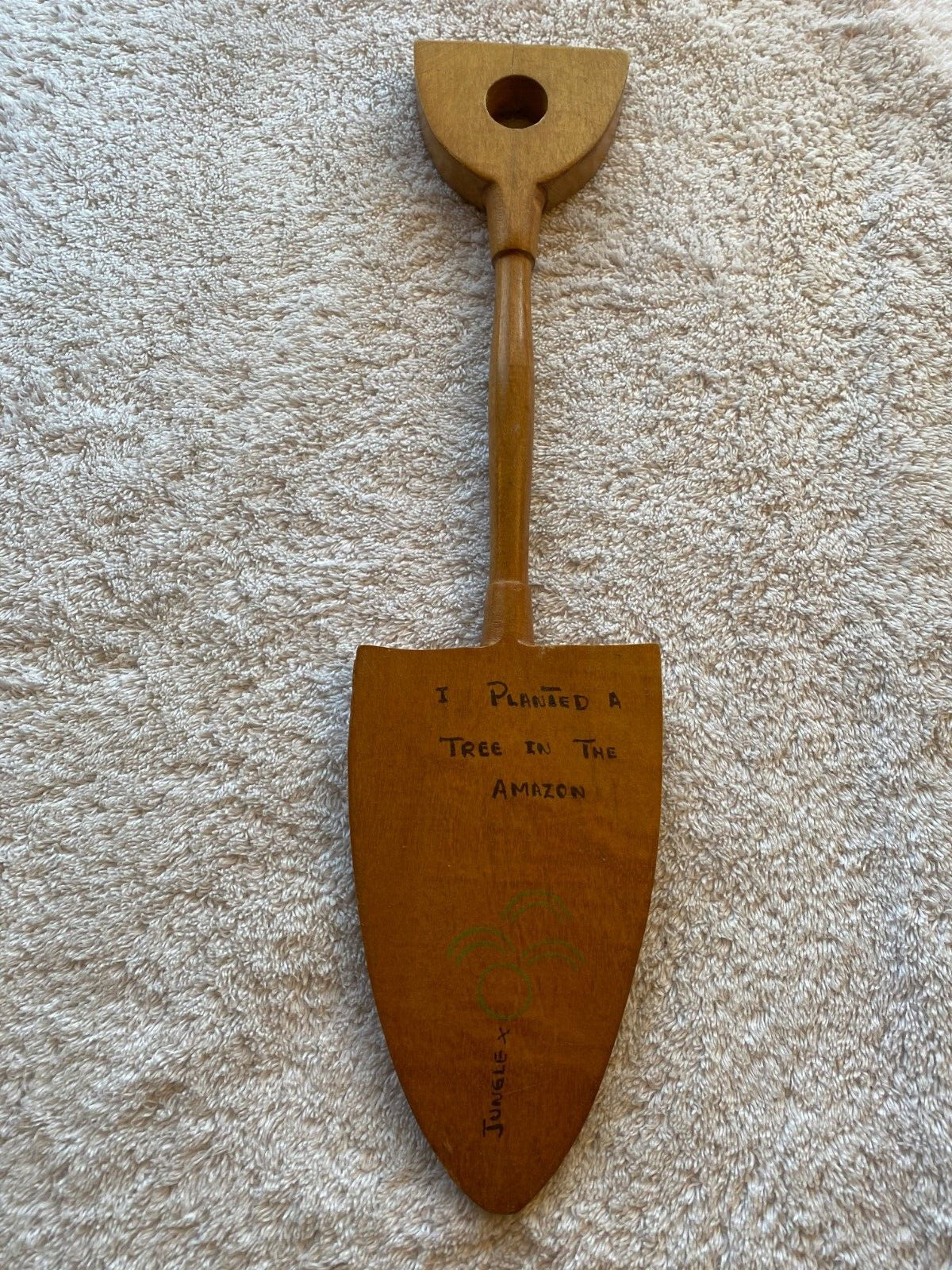 Rainforest Souvenir from The Amazon Wooden Shovel I Planted a Tree in the Amazon