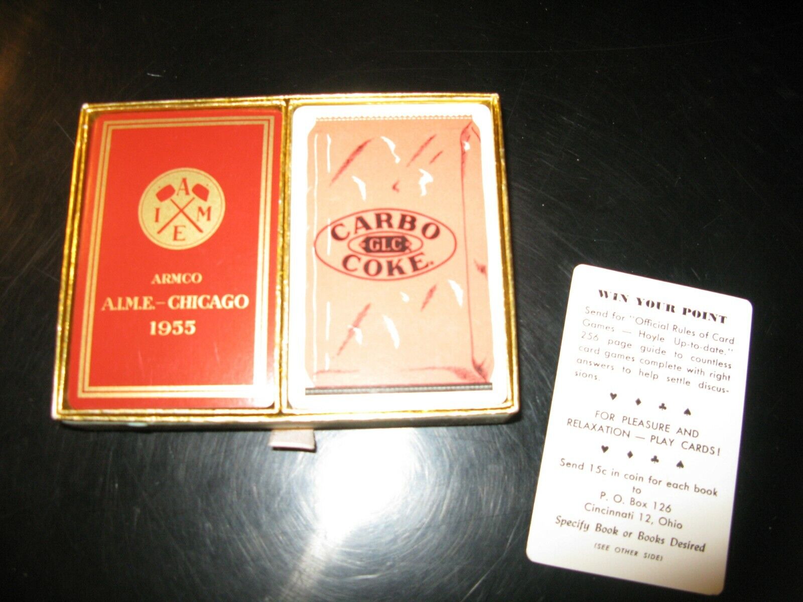 Super Rare 1955 Vintage (2) Decks ARMCO A.I.M.E. Chicago Playing Cards
