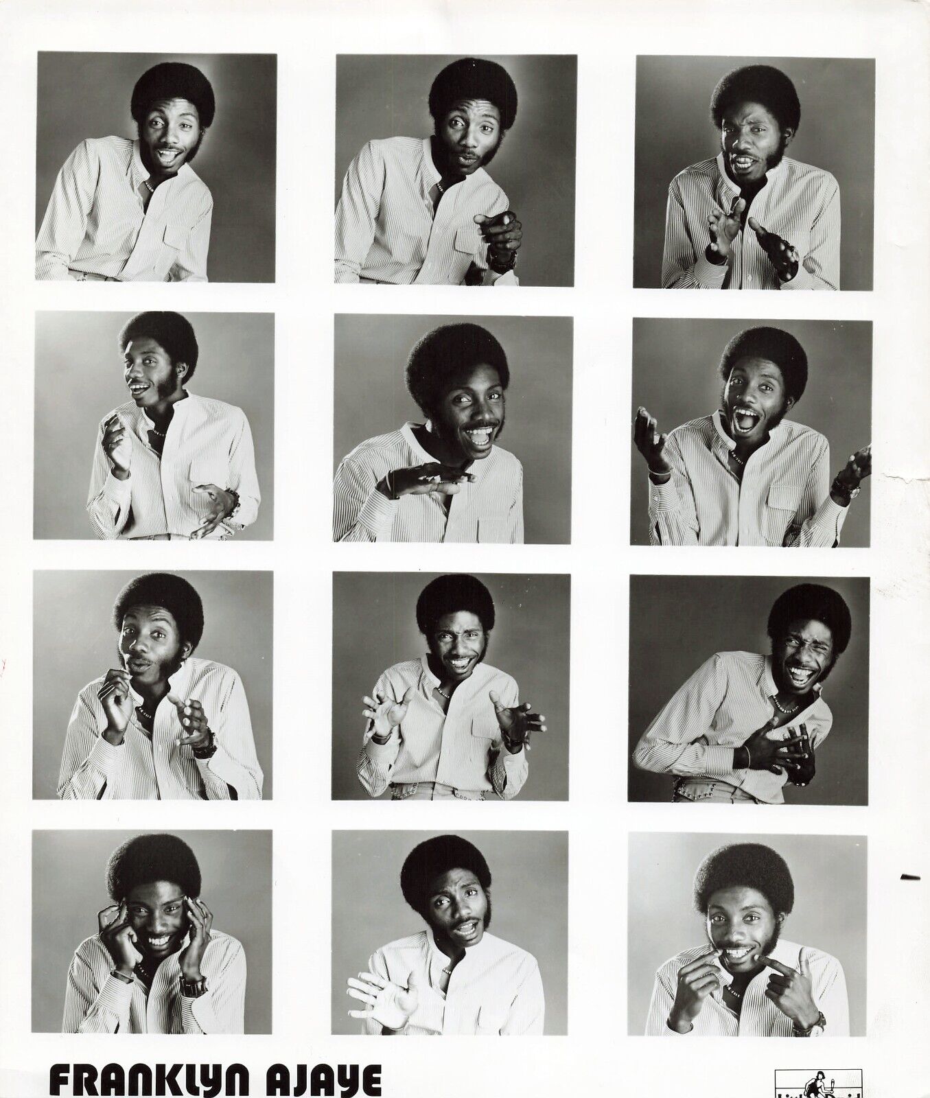 Franklyn Ajaye 1980 Press Photo 8x10 Little David Records  *P16a