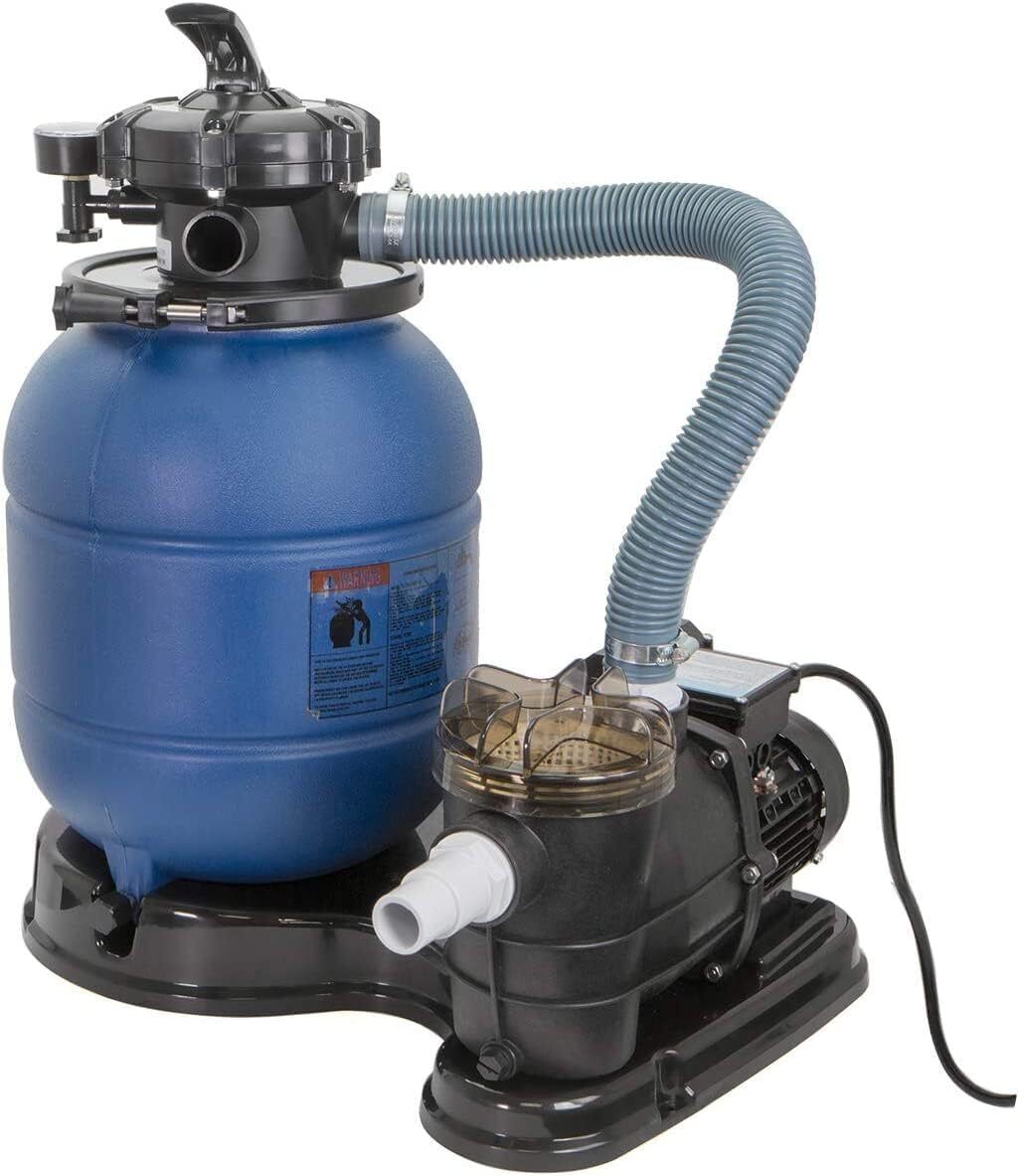 Sand Filter 3/4HP Pool Pump 2400GPH High-Flow Above Ground Pool Set with Stand