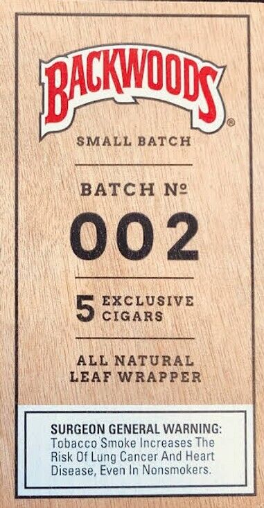 Backwoods Small Batch No. 002 Rare LIMITED EDITION Collectible (EMPTY BOX)