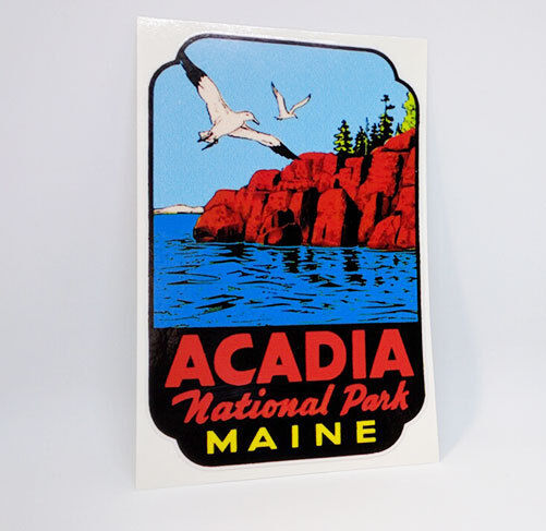 Acadia National Park Maine Vintage Style Travel Decal / Vinyl Sticker