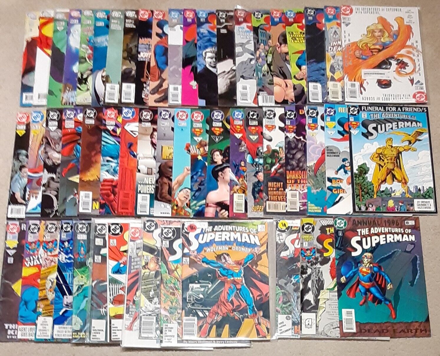 Superman/Adventures of Superman Vol 1 1987 #425-706 54-comic lot VF DC SEE PICS