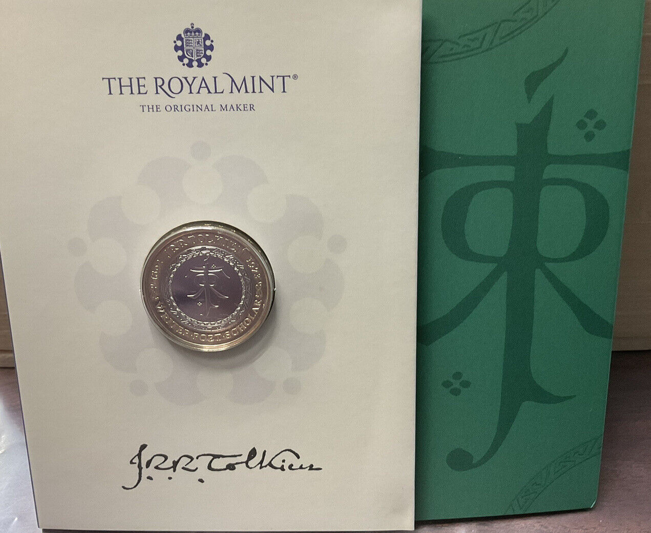 JRR Tolkien 2023 BU £2 Coin, Celebrating Tokien, Royal Mint w/ Edge Inscription