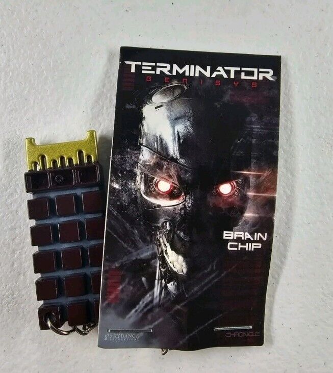 Terminator: Genisys -- Brain Chip - Enamel Keychain Loot Crate NEW EXCLUSIVE