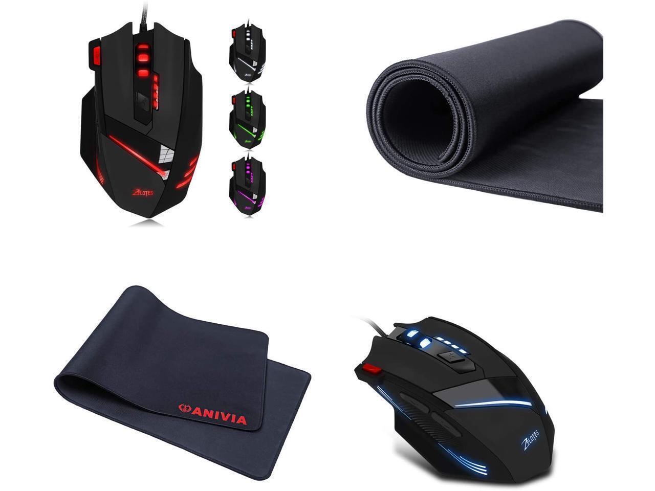 XXL Mouse Pad & Gaming Mouse Set,Desk Pad PC Table Mat with Anti-Slip Rubber