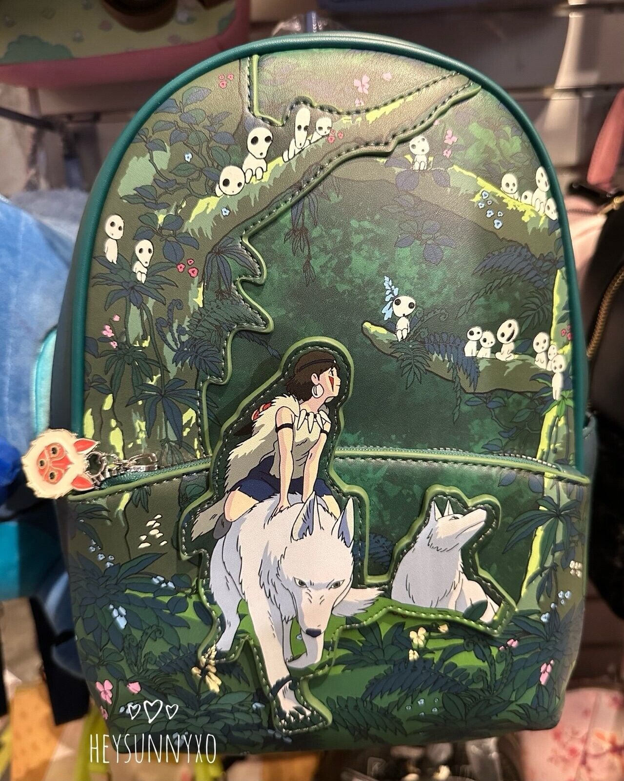 Studio Ghibli Princess Mononoke Forest Scene GITD Mini Backpack