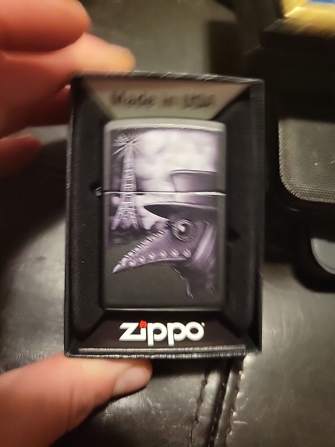 Zippo Plague of Disinformation Black Matte Pocket Lighter