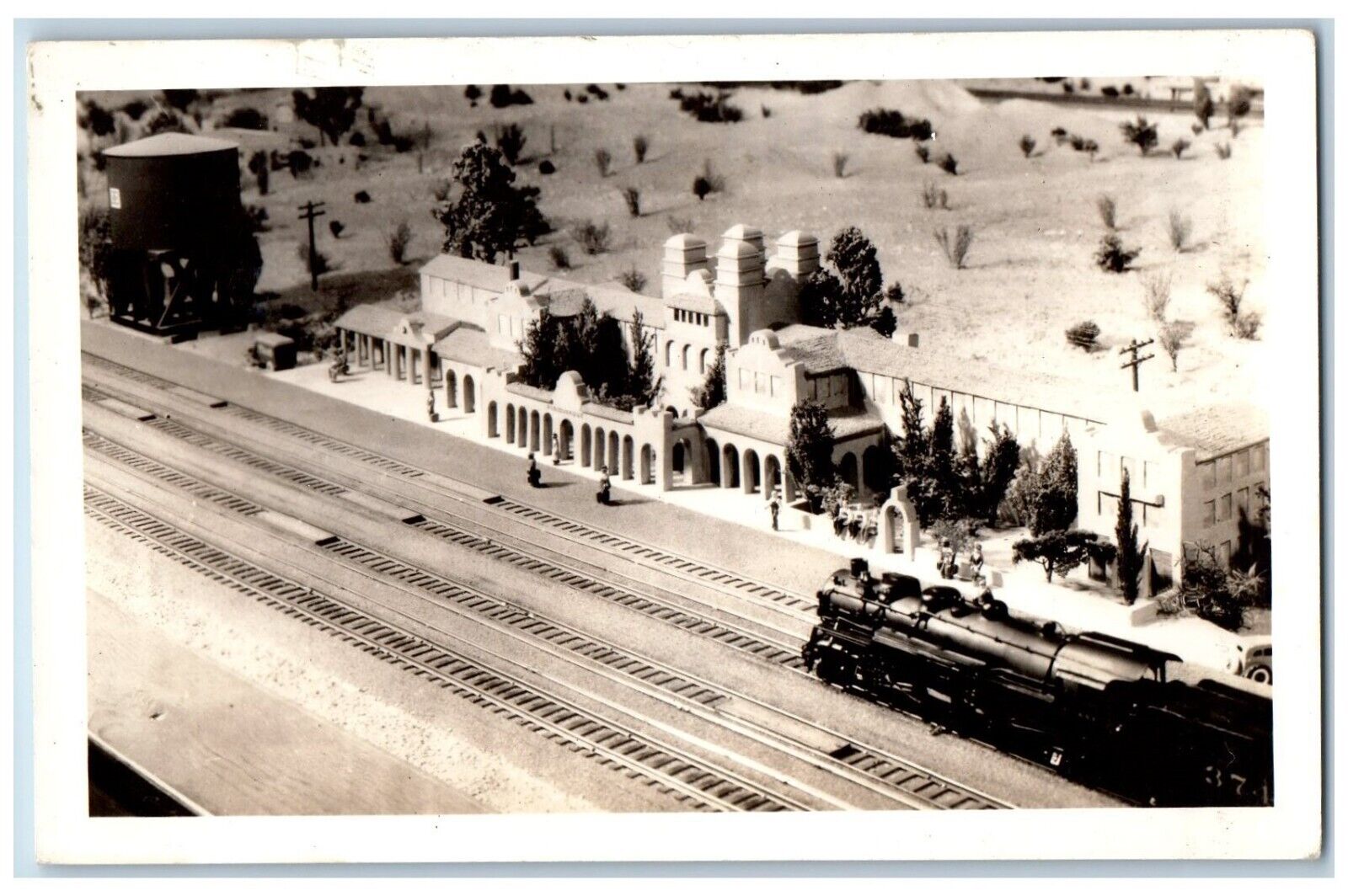 Toy Model Railroad Postcard RPPC Photo Exhibit Of Santa Fe Railway California