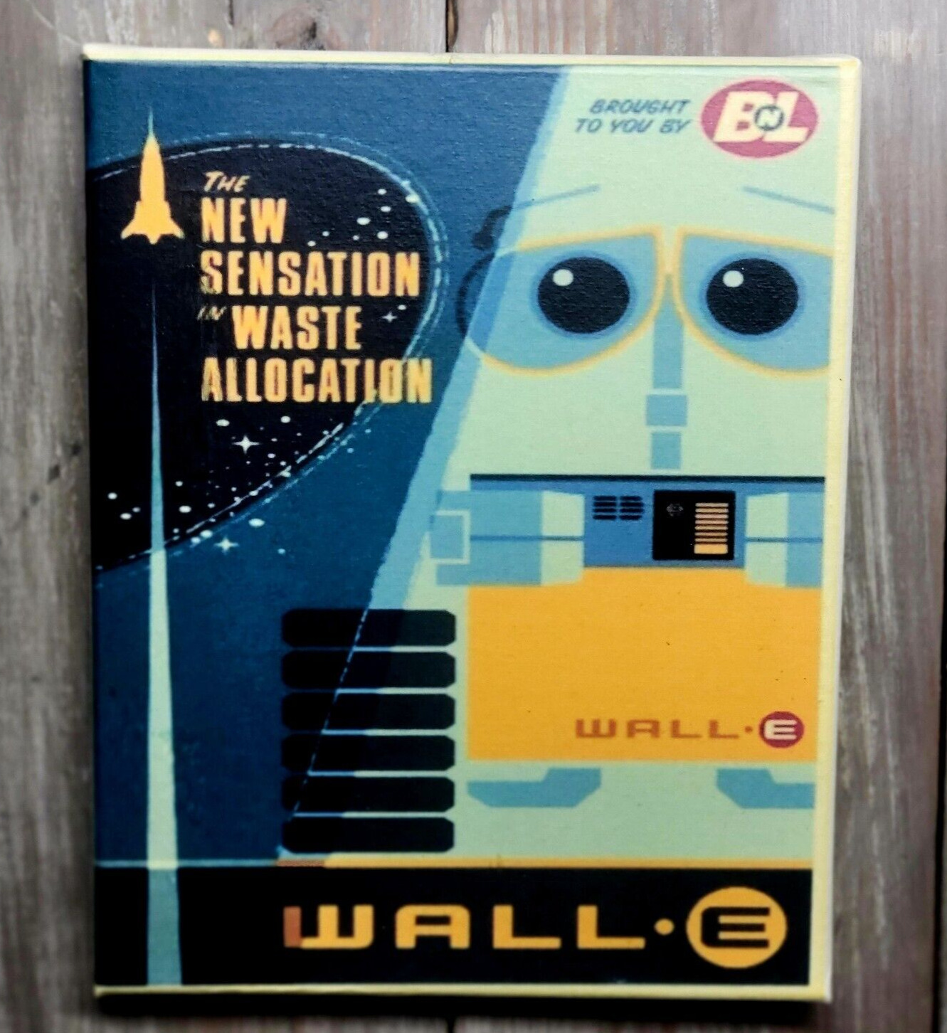 WALL-E Waste Allocation Disney Sign - Handmade 8x10 CANVAS Art