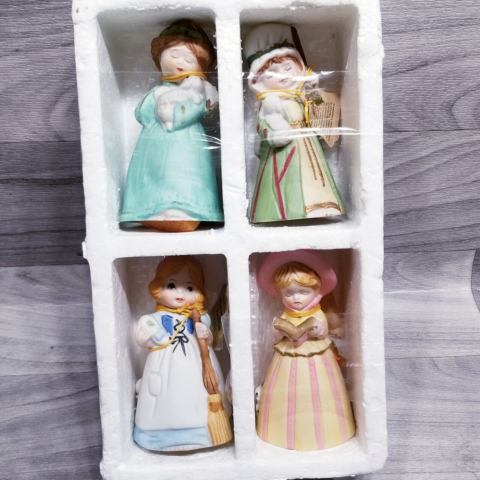 Vintage Jasco 1978 Merri Bells Handcrafted Porcelain Bisque Figurines Keepsakes