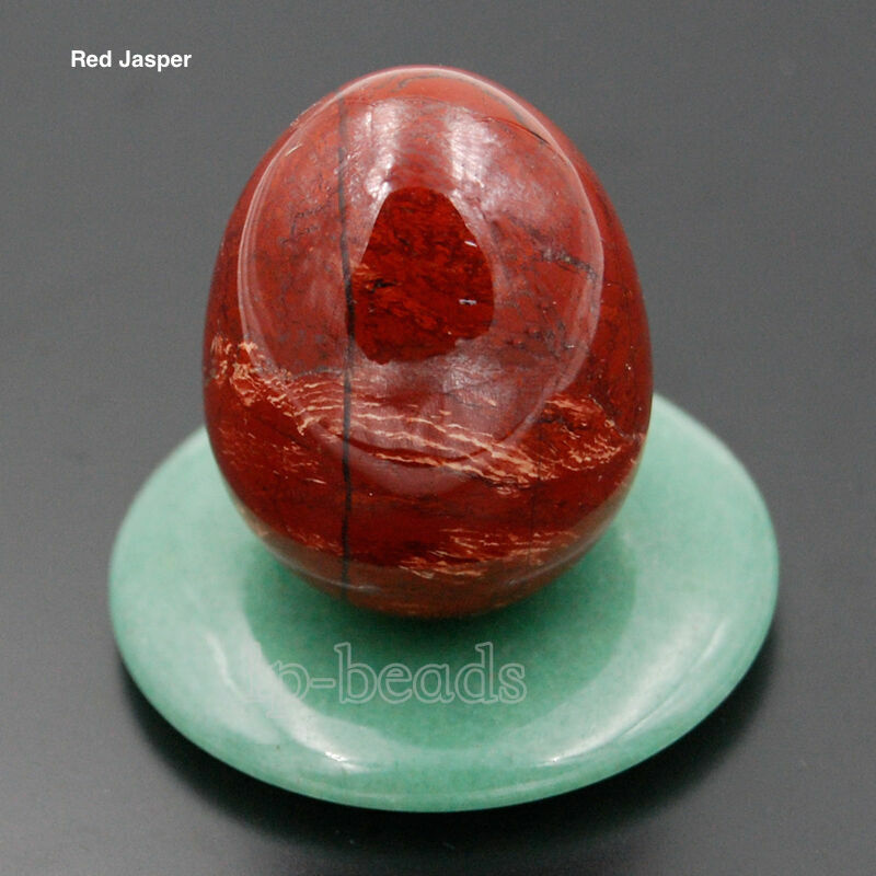 EPIC STONE- 35x45mm Red Jasper Egg-Crystal Healing Decor Egg