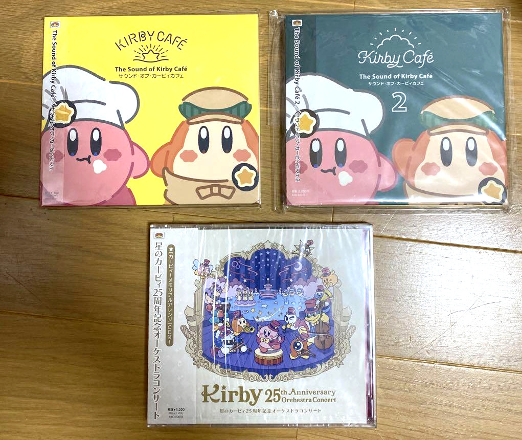 The Sound of Kirby Cafe 1 & 2 & 25th Anniversary Orchestra Concert Set of 3 CDs