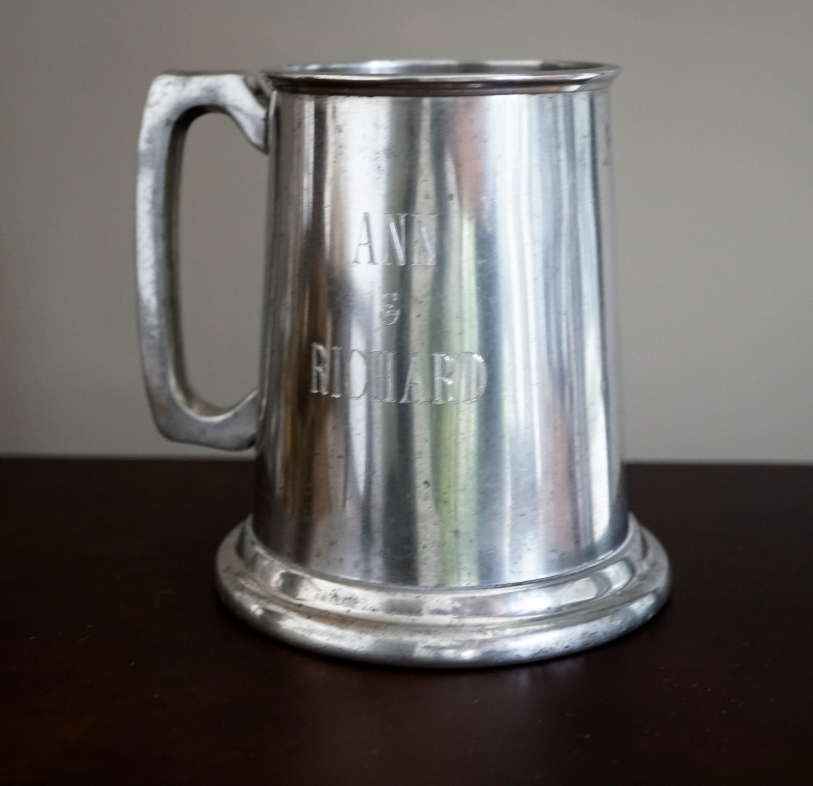 Actor RICHARD HARRIS’ Sheffield, England Pewter Beer Tankard with Solid Bottom