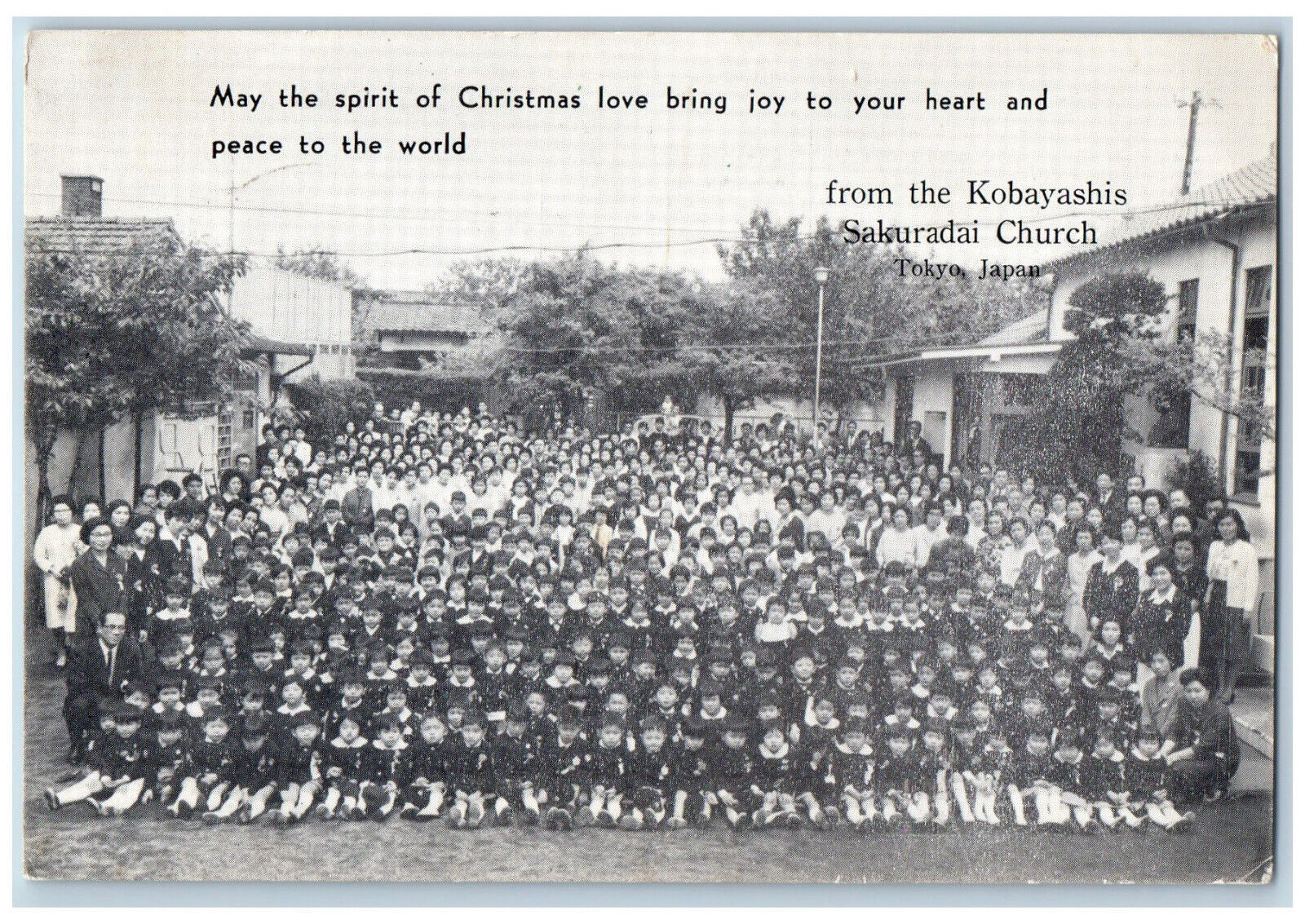 Tokyo Japan Postcard Christian Missionary Kobayashis Sakuradai Church 1966