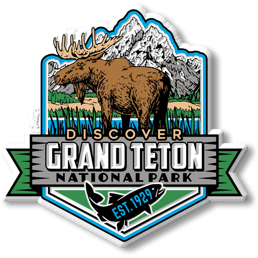 Grand Teton National Park Badge Magnet by Classic Magnets