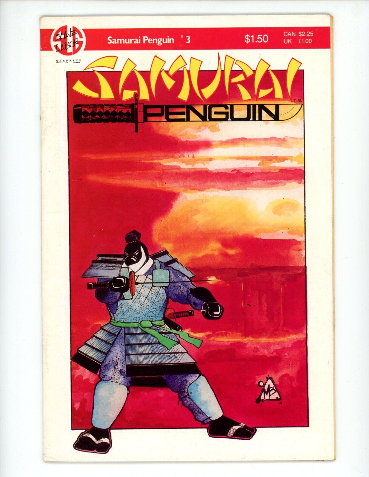 Samurai Penguin #3 Comic Book 1987 FN- Dan Vado Mark Buck Slave Labor