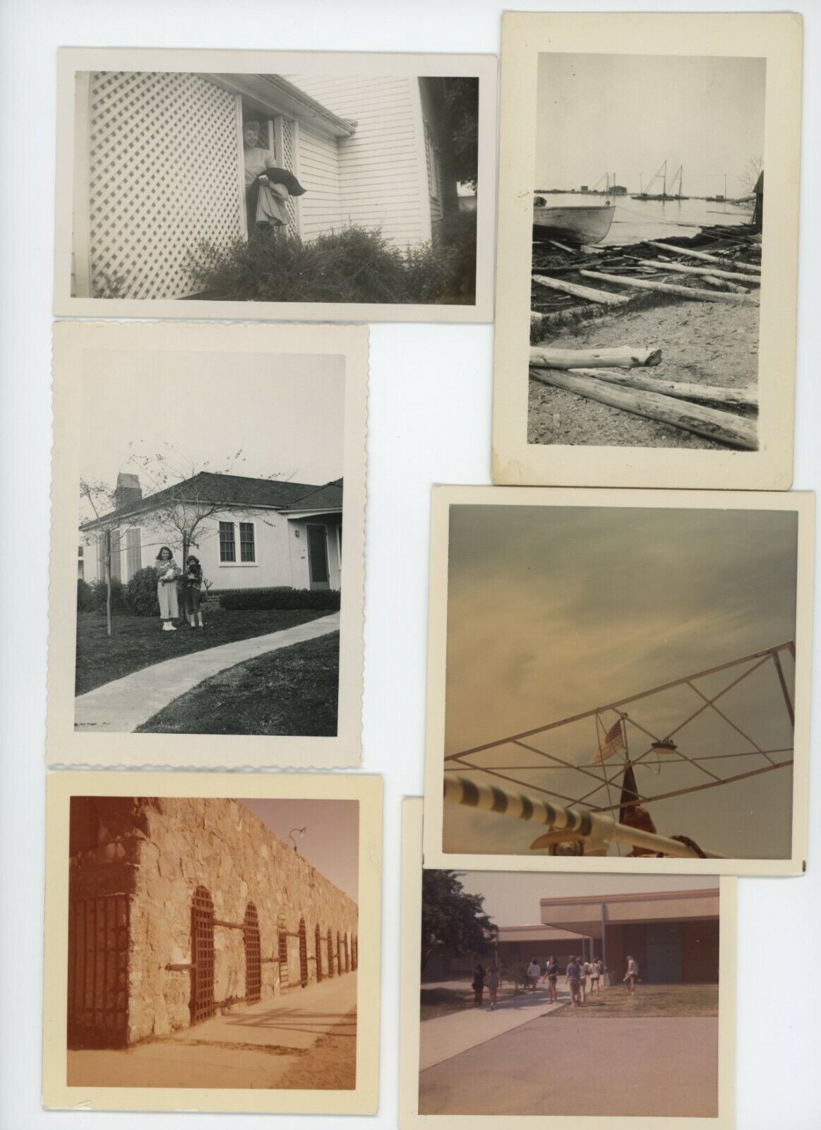 (18) Vintage photo lot / WEIRD ANGLES Bad Geometry Hurts the Brain OLD SNAPSHOTS