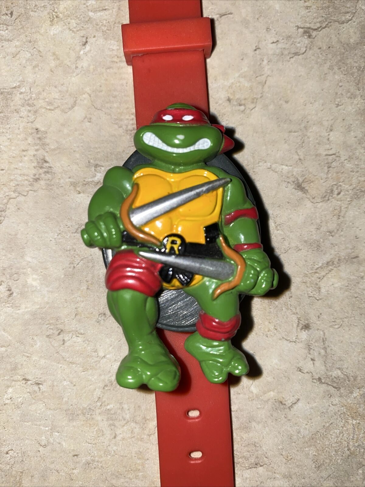TMNT Raphael Vintage Digital Watch Teenage Mutant Ninja Turtles Mirage Figure