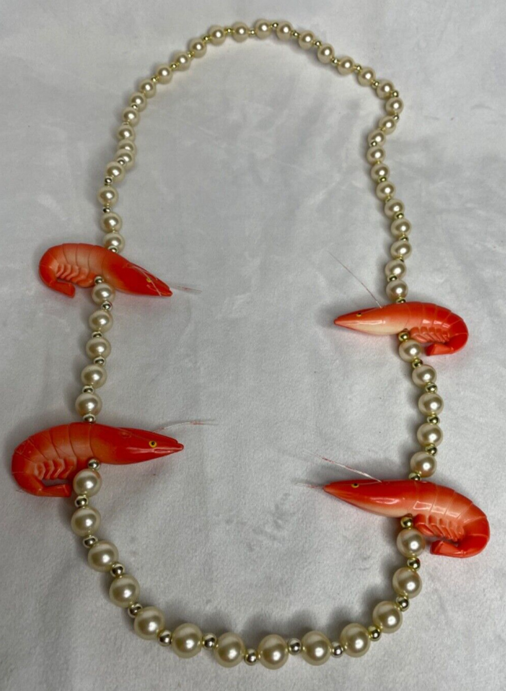 Shrimp Necklace Seafood Jewelry  Louisiana Beads By The Dozen 40\