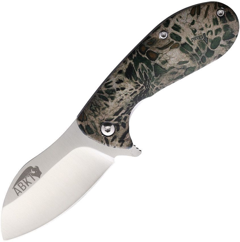 ABKT Tac Grunt Folding Knife 2.5” 8Cr13MoV Steel Blade Camo Synthetic Handle