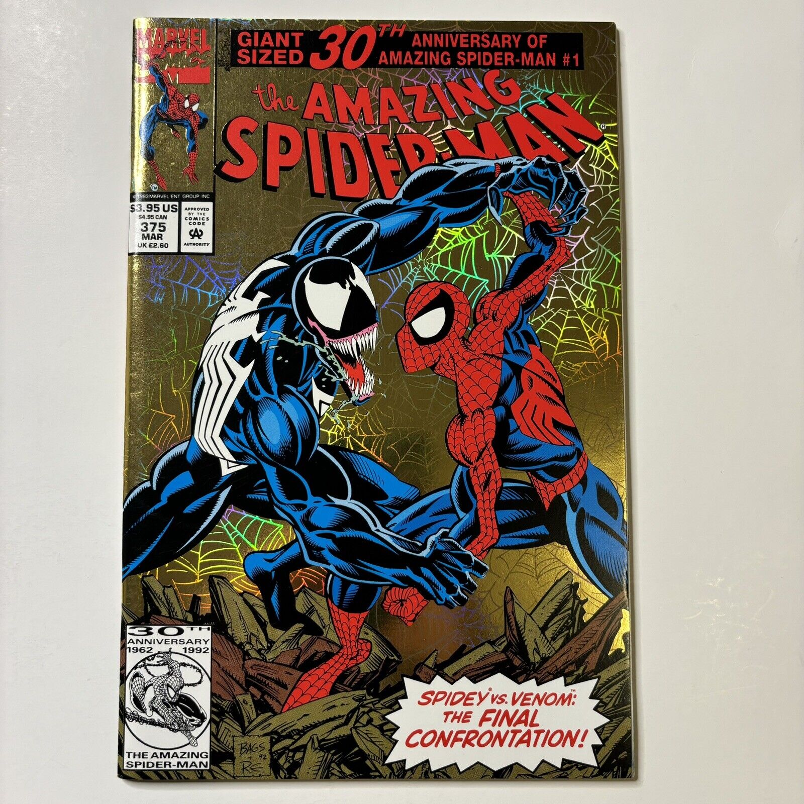 Amazing Spider-Man 375 (1993) 30th Anniversary ASM 1 Venom 1st Anne Weying