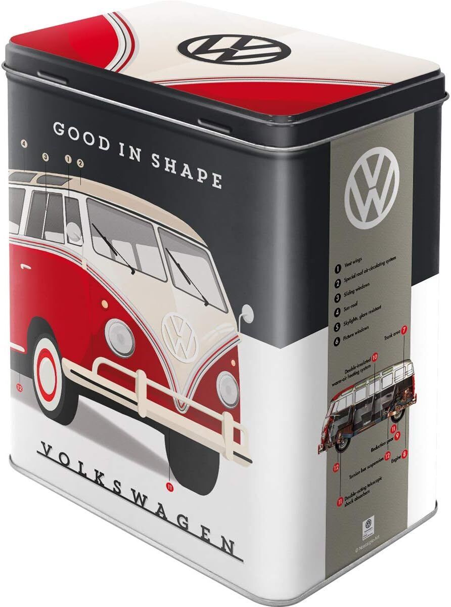 Nostalgic-Art Retro storage tin box L, 101.4 oz, VW – Good in vintage design 