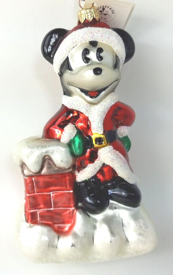 Christopher Radko 1997 Rooftop Mickey Mouse Christmas Ornament 6 In. Poland VTG